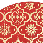 vidaXL Jupe de sapin de Noël de luxe avec chaussette Rouge 150cm Tissu