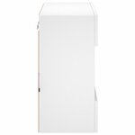vidaXL Meuble TV mural avec lumières LED blanc 58 5x30x60 5 cm