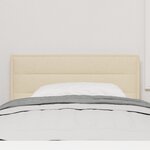 vidaXL Tête de lit LED Design Lignes Crème 100 cm Tissu