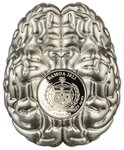 BRAIN 3D Shaped 2 Once Argent Monnaie 5 Dollars Samoa 2023