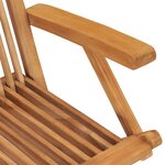 vidaXL Chaises de jardin avec coussins taupe lot de 8 Bois teck massif