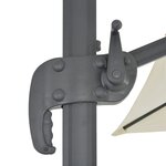 vidaXL Parasol déporté avec mât en aluminium 400x300 cm sable