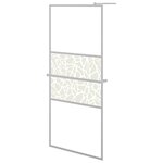 vidaXL Paroi de douche et étagère Chrome 90x195 cm Verre ESG&Aluminium