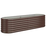 vidaXL Lit surélevé de jardin Acier enduit de poudre marron