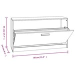 vidaXL Banc à chaussures Blanc brillant 80x24x45 cm Bois d'ingénierie