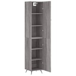 vidaXL Buffet haut Sonoma gris 34 5x34x180 cm Bois d'ingénierie