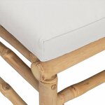 vidaXL Salon de jardin 3 Pièces avec coussins gris clair bambou