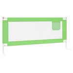 vidaXL Barrière de sécurité de lit d'enfant Vert 200x25 cm Tissu