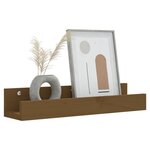 vidaXL Étagères murales 2 Pièces Marron miel 50x12x9cm Bois de pin massif