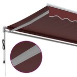 vidaXL Auvent rétractable automatique bordeaux 300x250 cm