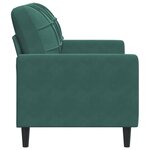 vidaXL Canapé à 2 places Vert foncé 120 cm Velours