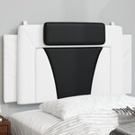 vidaXL Coussin de tête de lit noir et blanc 100 cm similicuir