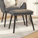 vidaXL Repose-pied Gris clair 45x29 5x35 cm Tissu