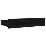 vidaXL Cadre de lit sans matelas avec tiroirs noir