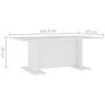 vidaXL Table basse blanc 103 5x60x40 cm bois d'ingénierie