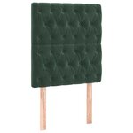 vidaXL Sommier à lattes de lit et matelas Vert foncé 80x200 cm Velours
