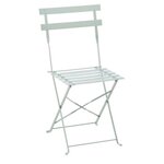 Set bistrot 2 personnes - Table ronde 60 cm avec 2 chaises - Acier  thermolaqué - Vert Céladon