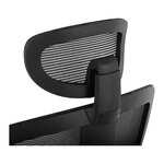 Chaise de bureau dossier en filet appui-tête et support lombaire 150 kg noir 14_0000880