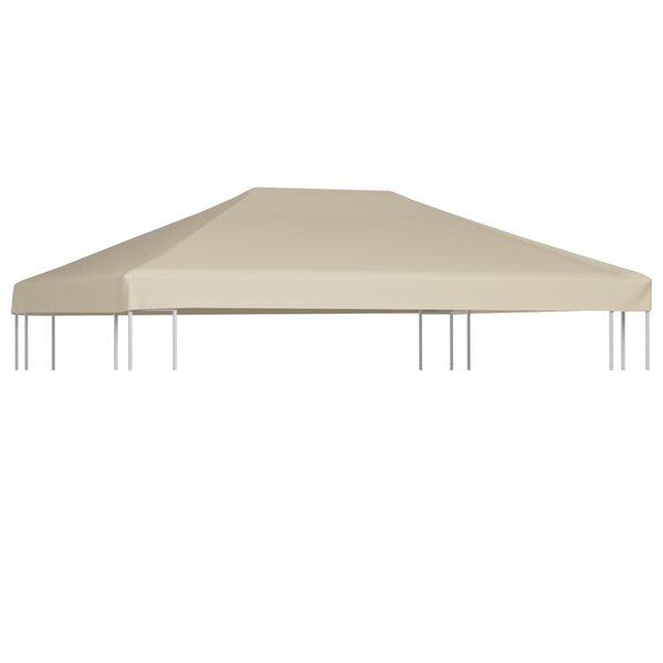 vidaXL Couverture de dessus de belvédère 310 g / m² 4x3 m Beige