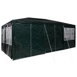 vidaXL Tente de fête avec 10 parois latérales vertes 6x4 m PE