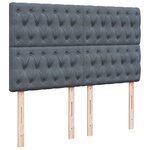 vidaXL Sommier à lattes de lit et matelas Gris foncé 160x200cm Velours