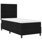 vidaXL Lit à ressort avec Matelas et LED Noir 90x200 cm Tissu
