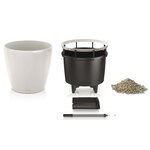 LECHUZA Jardinière CLASSICO LS 35 ALL-IN-ONE blanc brillant 16060