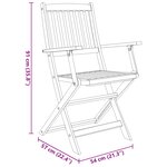 vidaXL Ensemble à manger d'extérieur pliable 7Pièces Bois d'acacia solide
