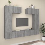 vidaXL Ensemble de meubles TV 6 Pièces Sonoma gris Bois d'ingénierie