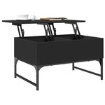 vidaXL Table basse noir 70x50x40 cm bois d'ingénierie et métal