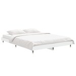 vidaXL Cadre de lit sans matelas blanc 140x190 cm bois d'ingénierie