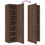vidaXL Buffet haut chêne marron 50x42 5x185 cm bois d'ingénierie