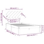 vidaXL Cadre de lit sans matelas marron miel 100x200 cm bois massif