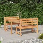 vidaXL Ensemble à manger de jardin 3 Pièces Bois de teck massif