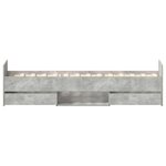vidaXL Cadre de lit sans matelas gris béton 90x190 cm