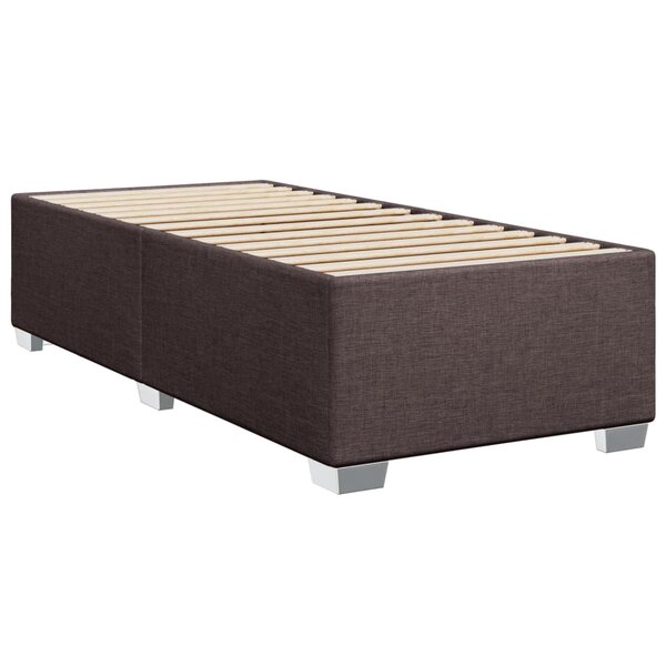 vidaXL Cadre de lit Marron foncé 90x190 cm Tissu