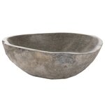 vidaXL Lavabo en pierre de rivière Ovale (45-53)x(34-41) cm