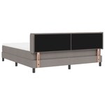 Lit à Ressorts vidaXL avec Matelas Taupe 180x200 cm Tissu