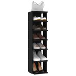 vidaXL Armoire à chaussures Noir 27 5x27x102 cm Bois d'ingénierie