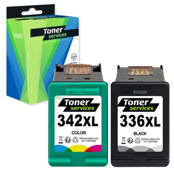 Compatible HP 336/342 Pack 2 Cartouches Noir/couleurs (C9361EE/C9362EE)