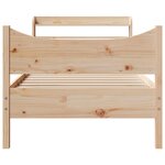vidaXL Cadre de lit avec tête de lit 90x200 cm bois de pin massif