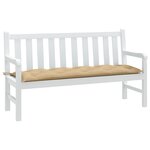 vidaXL Coussin de banc de jardin beige mélangé 150x50x7 cm tissu