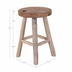 Tabouret en teck BADIA 45 cm