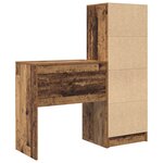 vidaXL Bureau avec rangement Bois vieux Bois d'ingénierie