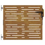 vidaXL Portail de jardin 85x100 cm acier corten conception de carré