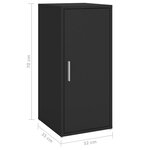 vidaXL Armoire à chaussures Noir 32x35x70 cm Bois d’ingénierie