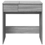 vidaXL Coiffeuse avec miroir sonoma gris 73x46 5x120 cm