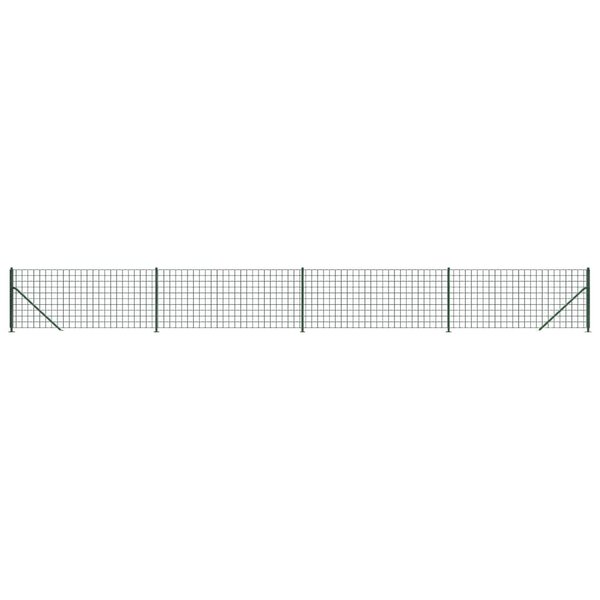 vidaXL Clôture en treillis métallique avec bride vert 0 8x10 m