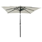 vidaXL Parasol de jardin à 3 niveaux avec mât en aluminium sable
