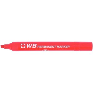 Marqueur permanent pointe biseautée WB rouge